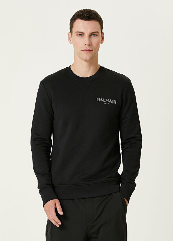 

Толстовка с вышитым логотипом Balmain, черный