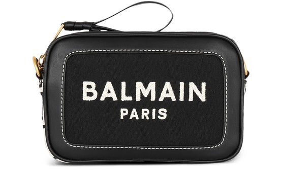 

Клатч B-Army из ткани и кожи Balmain, черный