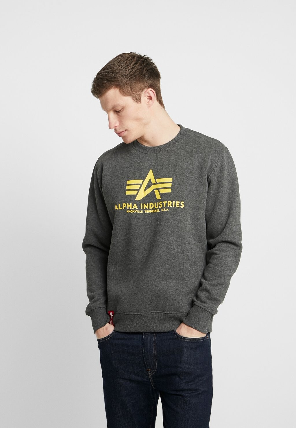 

Свитшот Alpha Industries, цвет charcoal heather