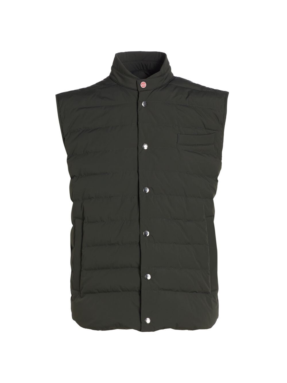 

Стеганый нейлоновый жилет Kiton, зеленый