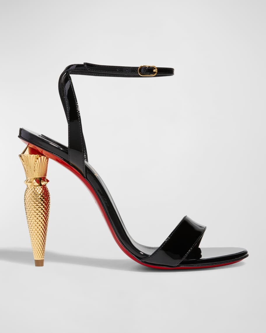 

Лакированные красные сандалии на подошве Lip Queen Christian Louboutin
