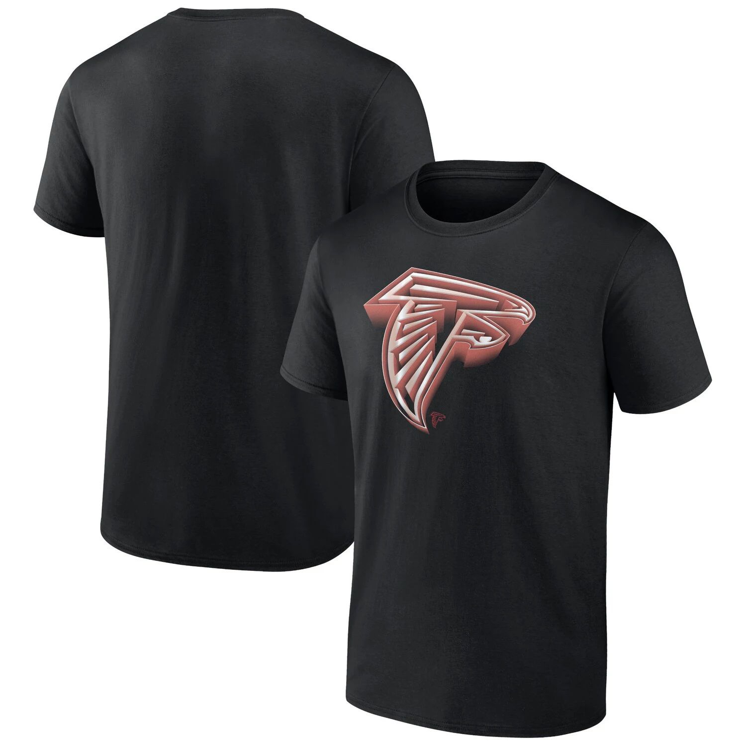 Мужская черная фирменная футболка Atlanta Falcons Chrome Dimension Fanatics