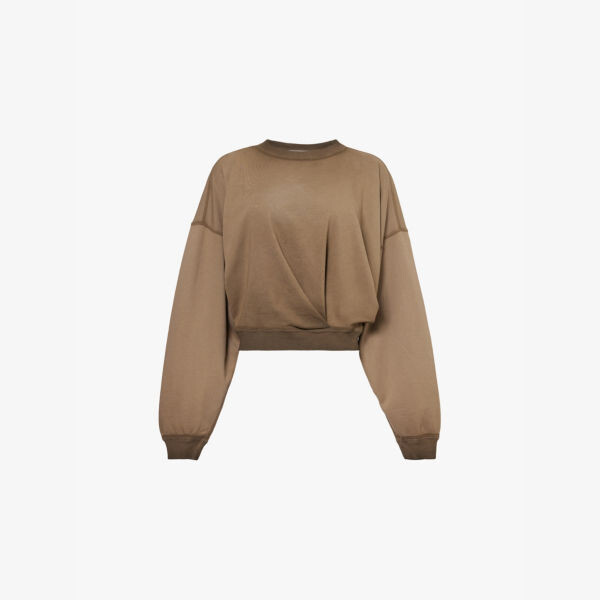 

Толстовка Paulia из хлопкового трикотажа с эффектом потертости Isabel Marant Etoile, хаки