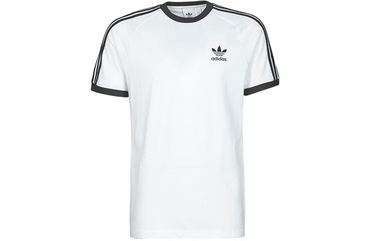 

Мужская футболка с вышивкой логотипа Adidas Originals Adicolor Classics, белая