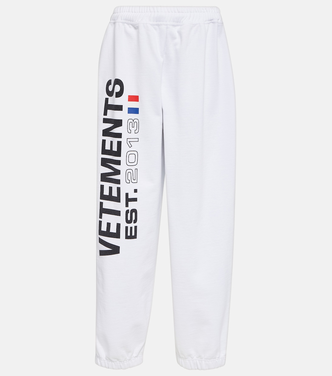 Спортивные брюки из смесового хлопка с логотипом VETEMENTS, белый брюки из смесового хлопка с логотипом bape бежевый