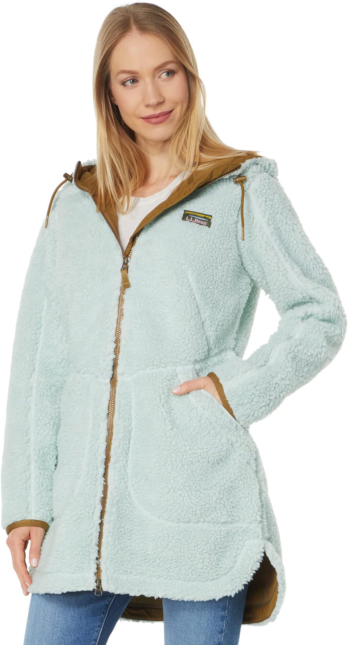 Куртка Mountain Pile Fleece Coat L.L.Bean, цвет Aqua Light