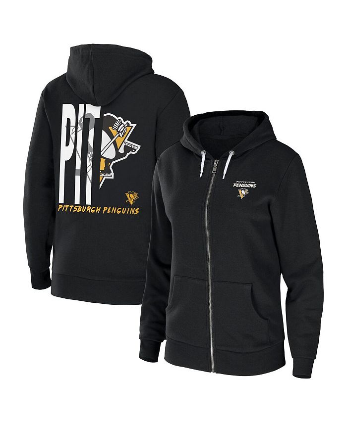 

Женская черная толстовка из губчатого флиса с молнией во всю длину Pittsburgh Penguins WEAR by Erin Andrews, черный