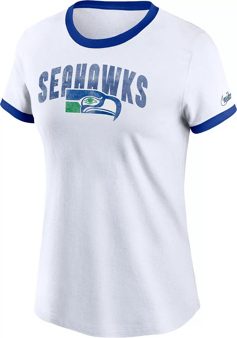 

Женская белая футболка Nike Seattle Seahawks Rewind Team