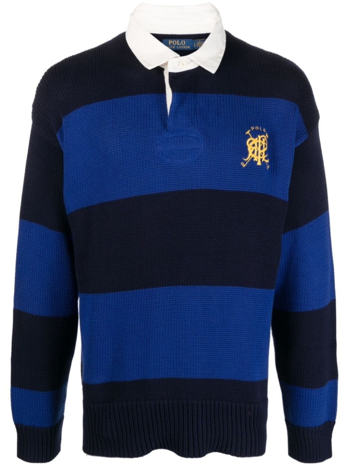 

Polo Ralph Lauren джемпер в полоску с вышитым логотипом, синий