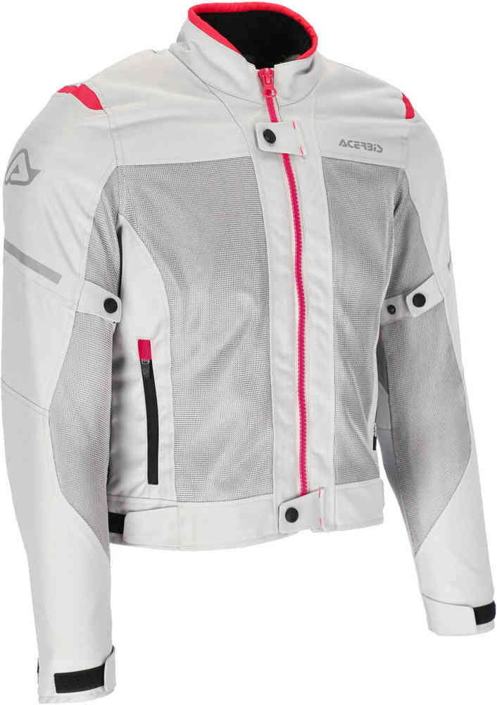 Женская мотоциклетная текстильная куртка Ramsey с вентиляцией Acerbis, серый/розовый