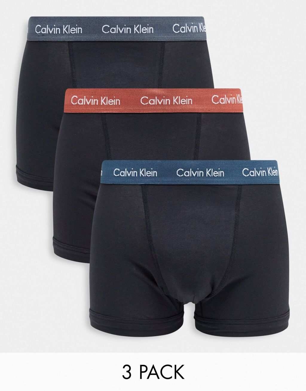 

Комплект из трех плавок Calvin Klein черного цвета с поясами контрастного цвета