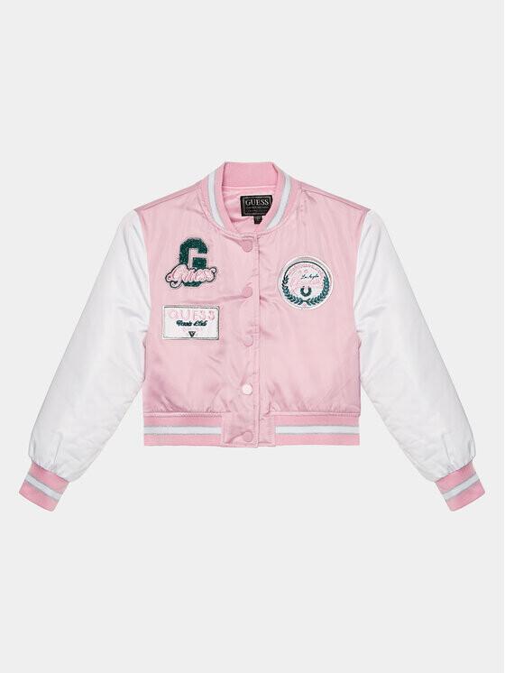

Бомбер стандартного кроя Guess, розовый