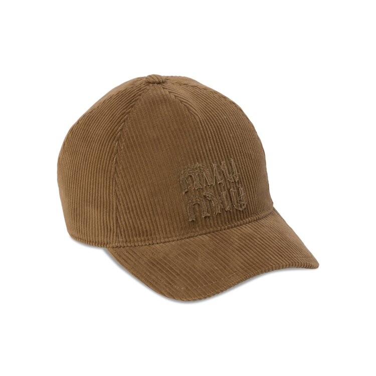 

Бейсболка Miu Miu Corduroy Cap, цвет Cannella