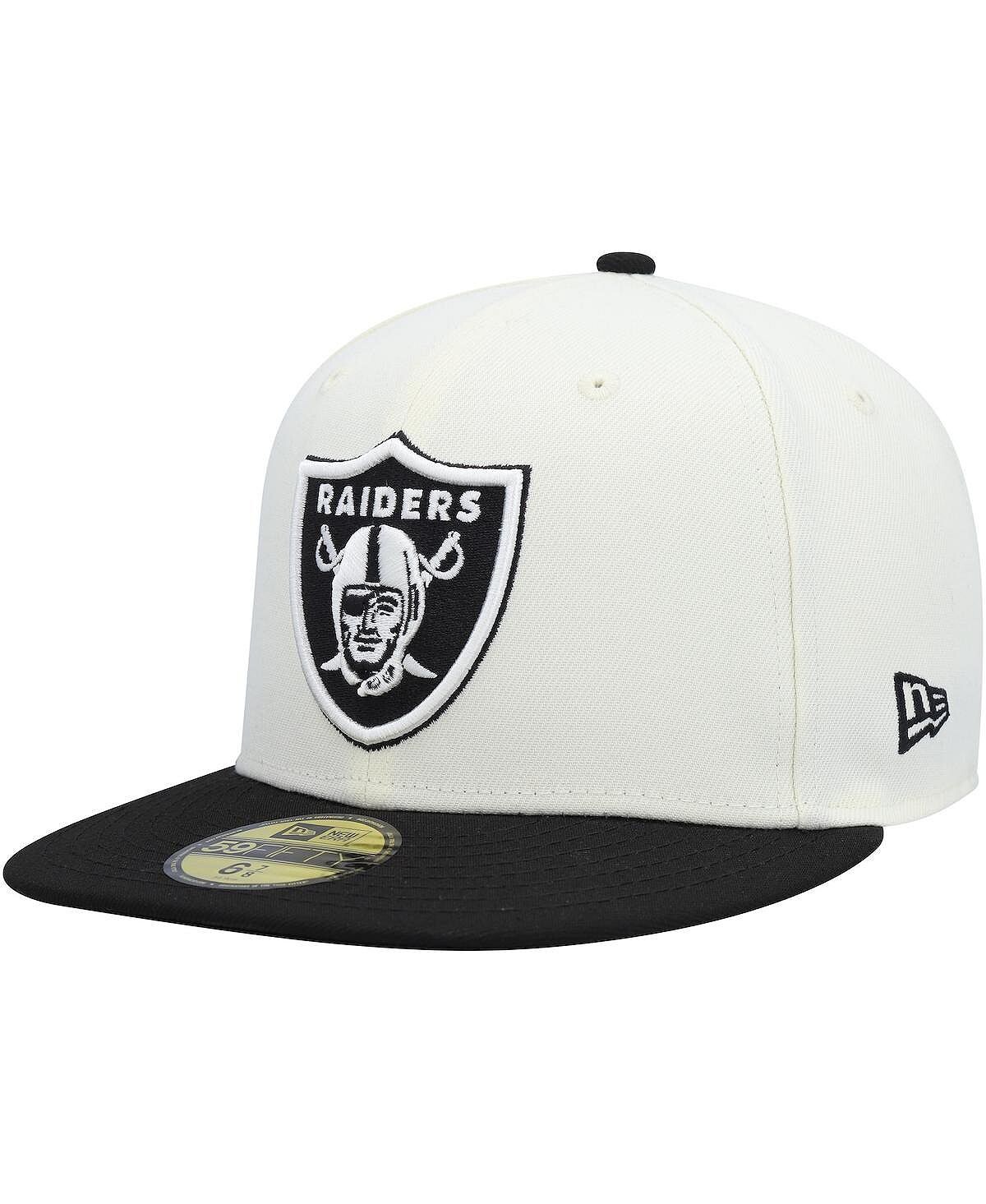 

Мужская кремово-черная приталенная шляпа Las Vegas Raiders Chrome Collection 59FIFTY New Era