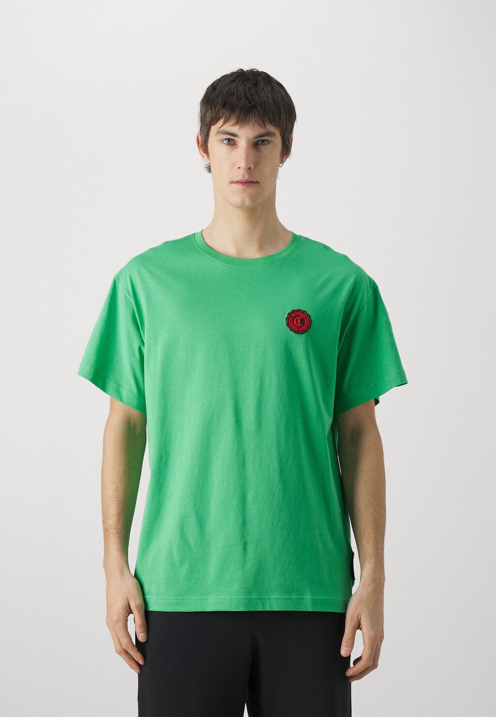 

Базовая футболка Patch Wave Just Cavalli, цвет cameo greeen