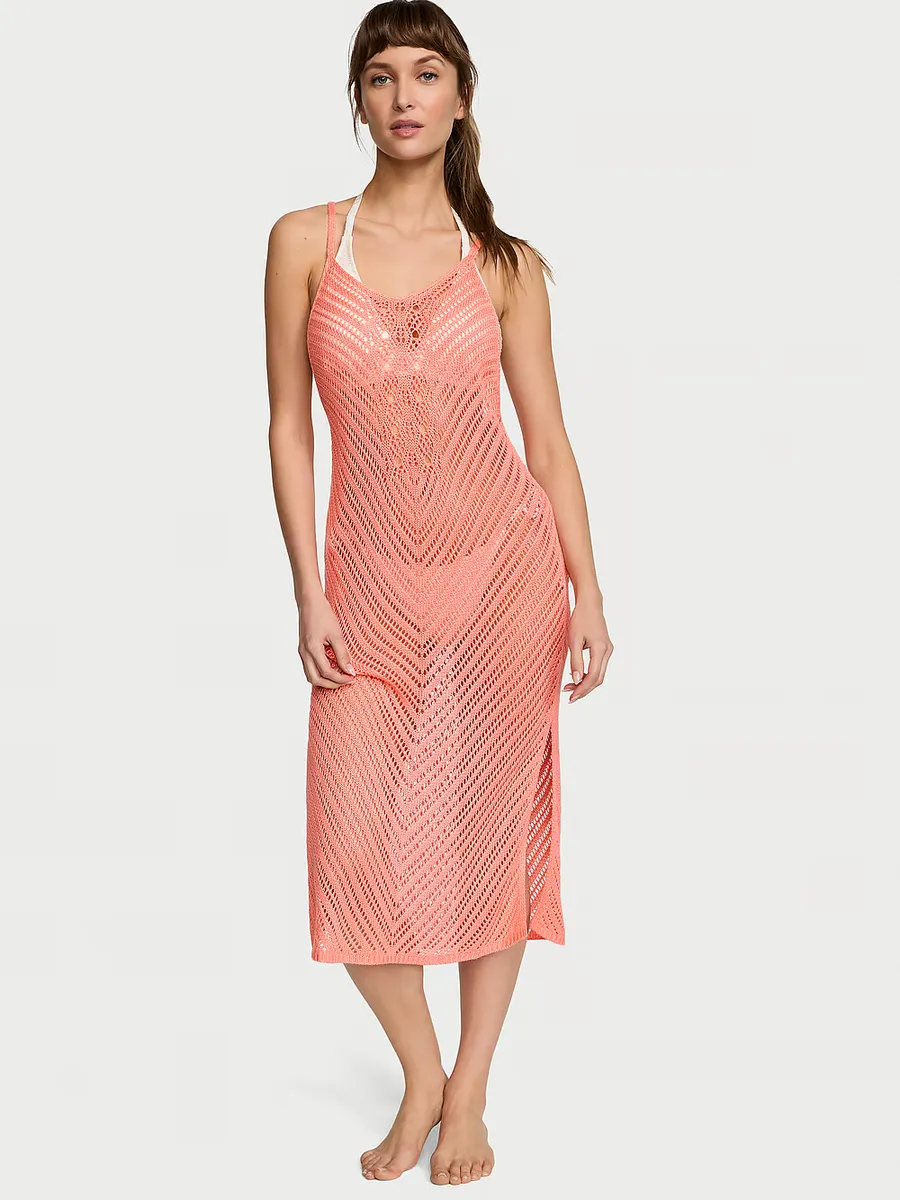 

Платье-накидка крючком Victoria'S Secret Swim, персиковый