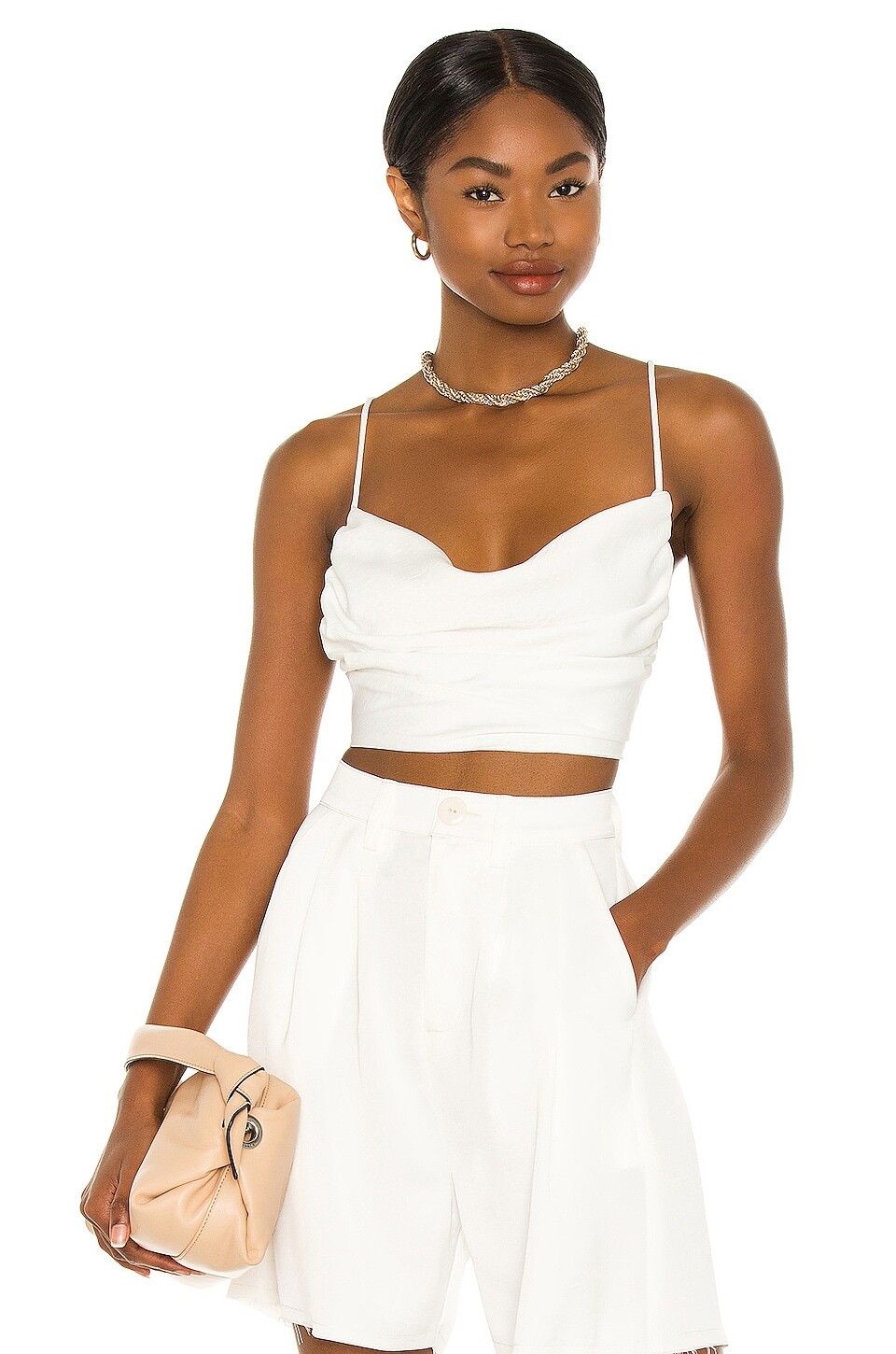 

Топ NONchalant Label Cara Layered Crop, белый