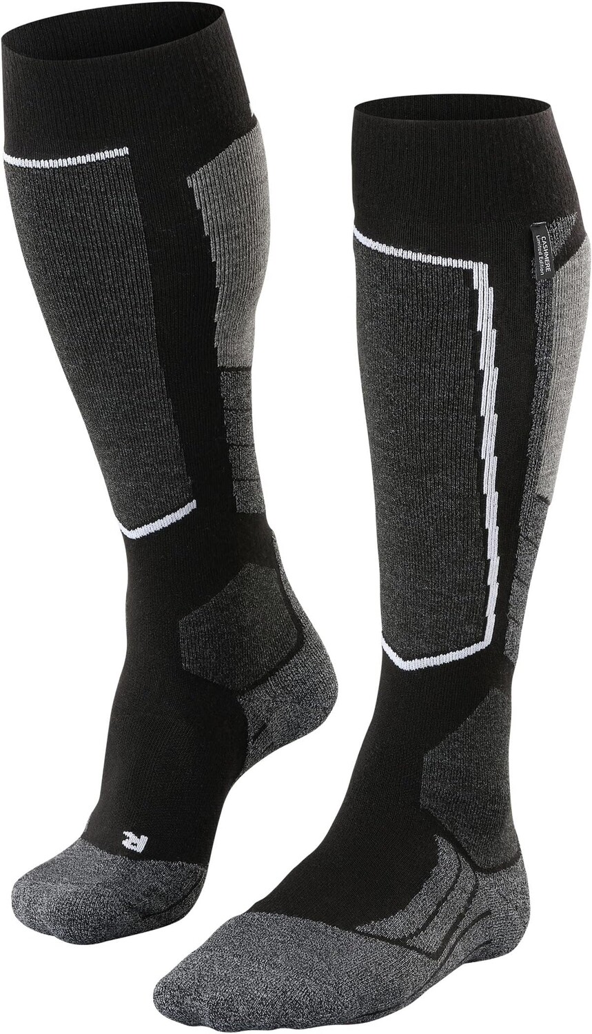

SK2 Кашемировые лыжные носки среднего размера до колена, 1 пара Falke, цвет Black Mix
