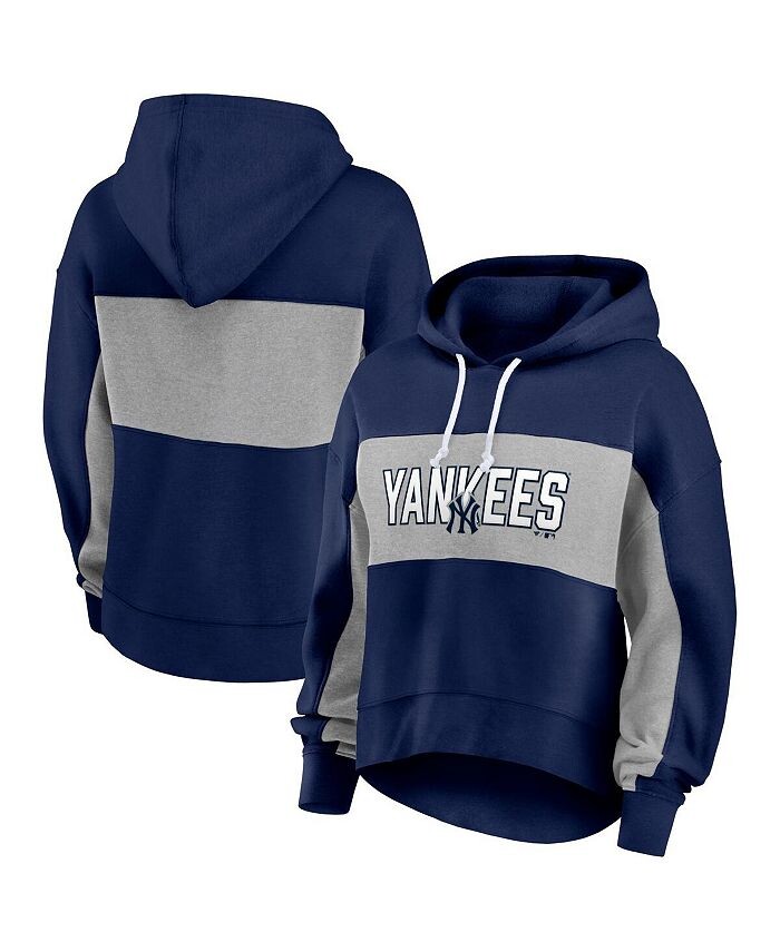 

Женский темно-синий пуловер с капюшоном с наполнителем New York Yankees Fanatics, синий