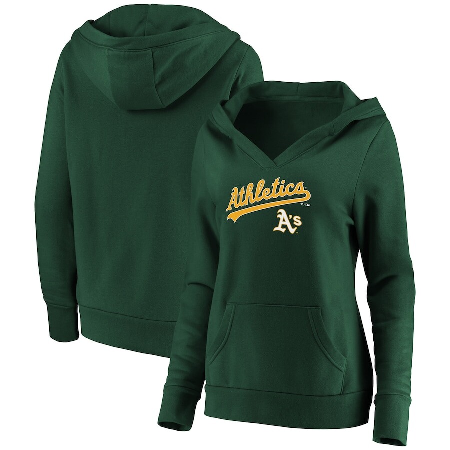 

Пуловер с капюшоном Fanatics Branded Oakland Athletics, зеленый