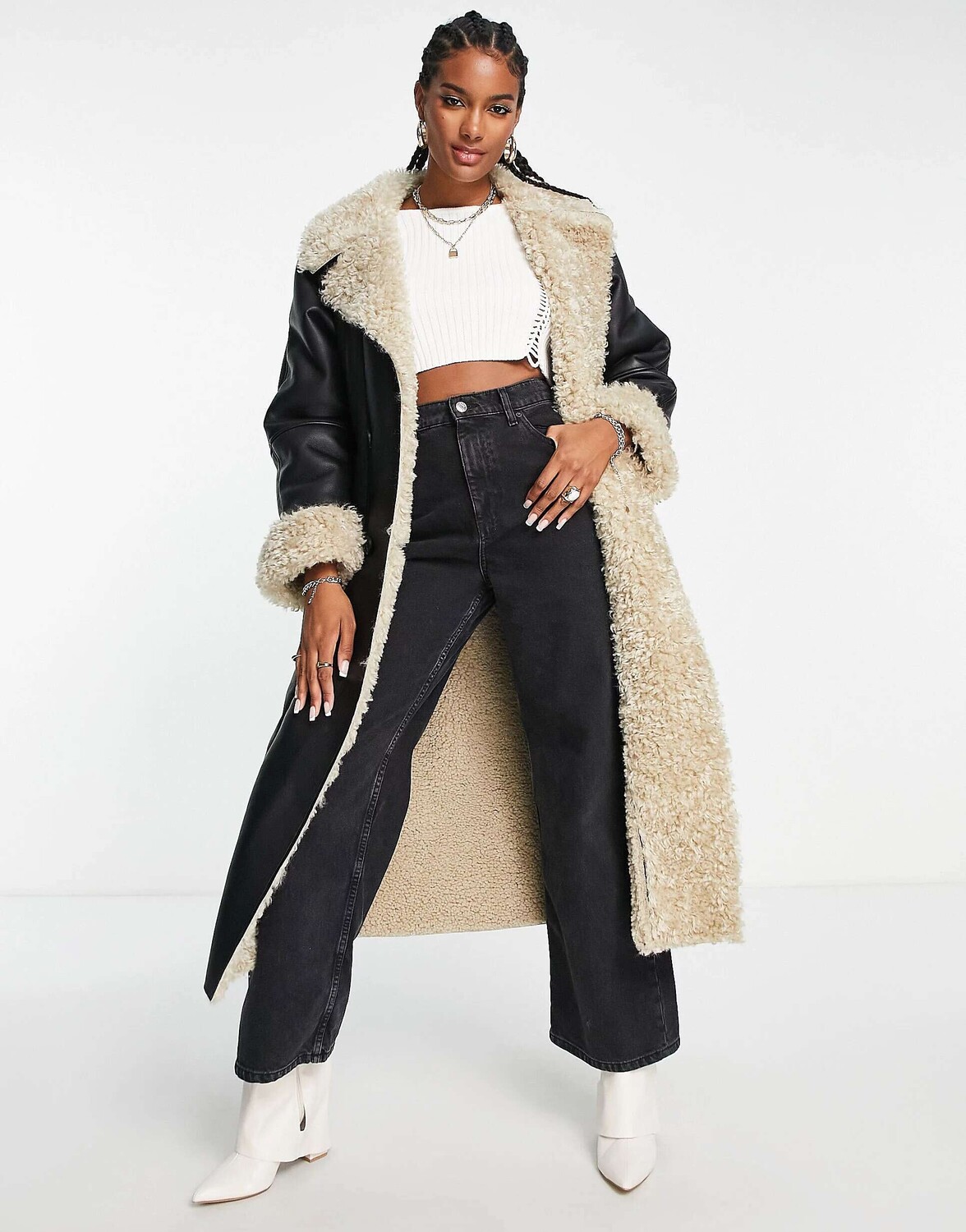 

Черный тренч борг ASOS