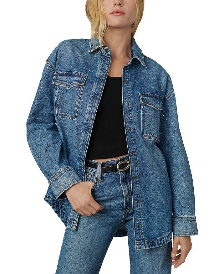 

Joe's Jeans Джинсовая рубашка с украшением Katrina, синий