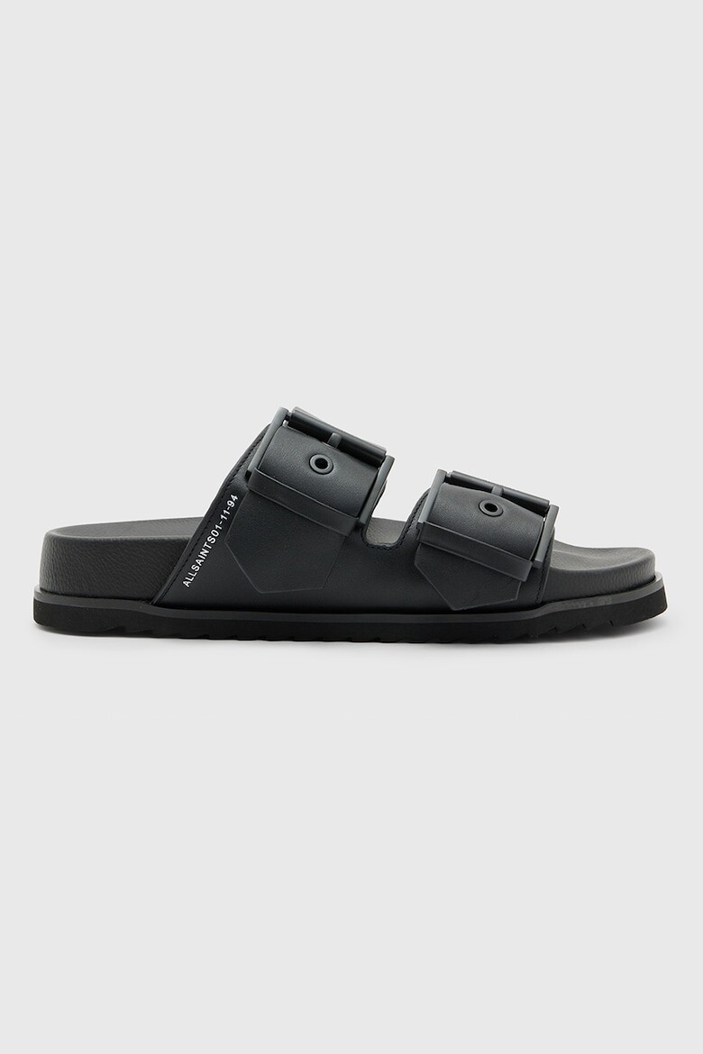 

Кожаные тапочки Sian с пряжками Allsaints, черный