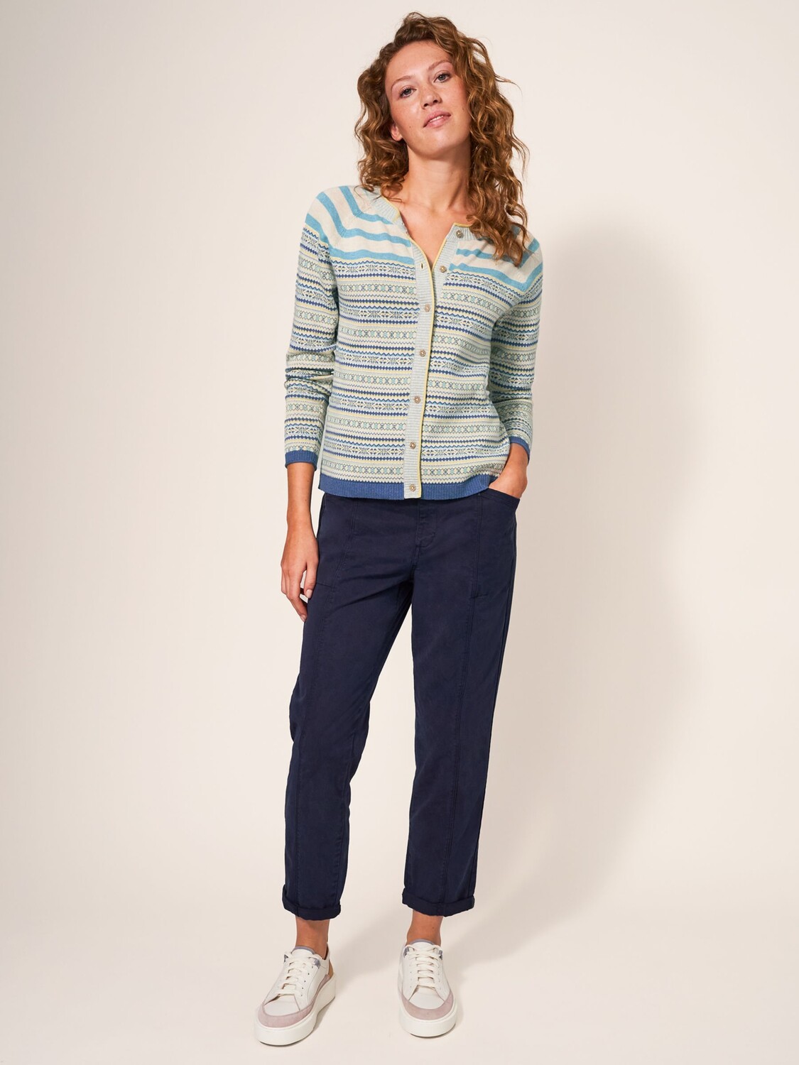 

Кардиган White Stuff Lulu Stripe из органического хлопка, бирюзовый/разноцветный, Зеленый