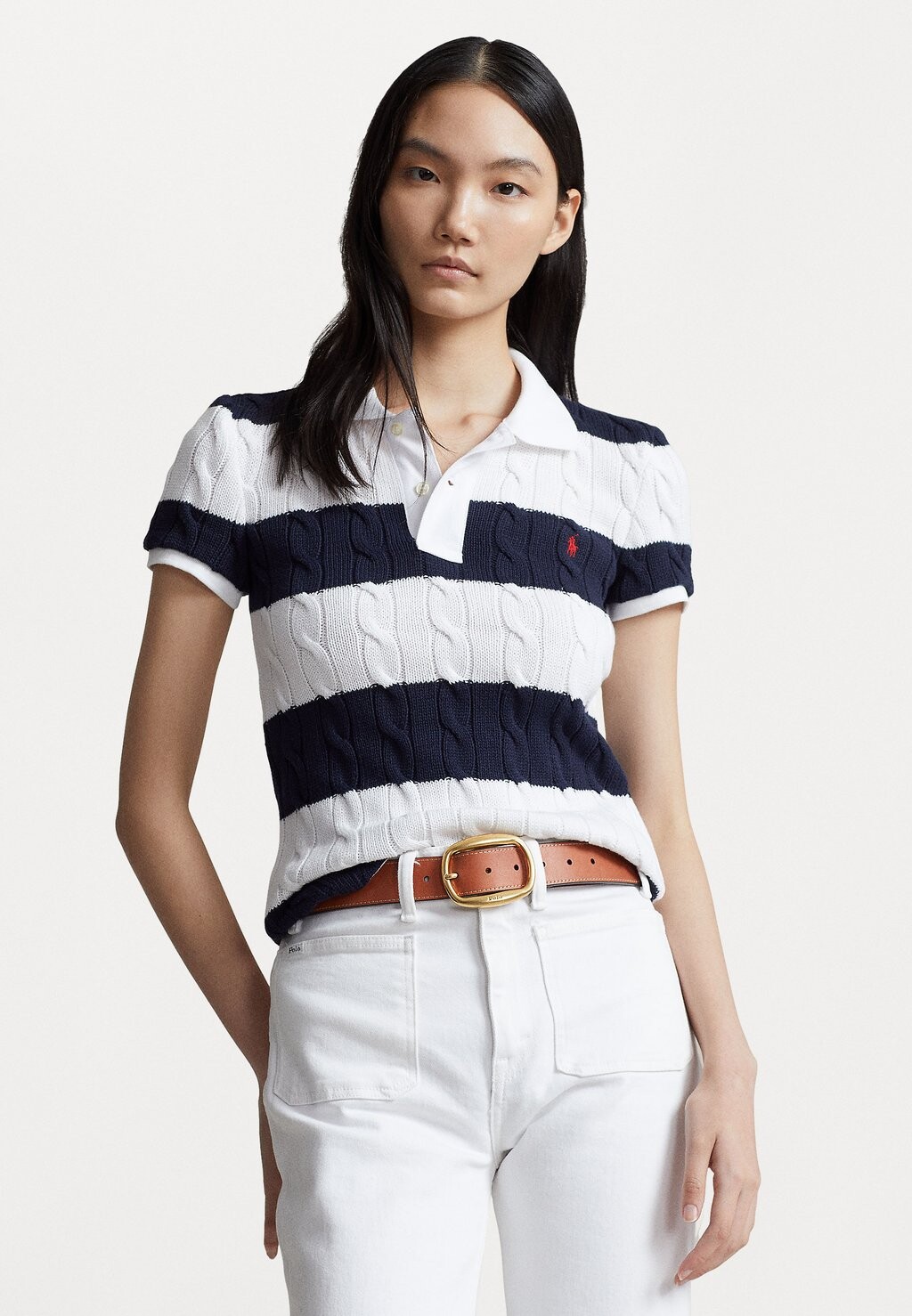 

Поло Short Sleeve Polo Ralph Lauren, цвет white/hunter navy