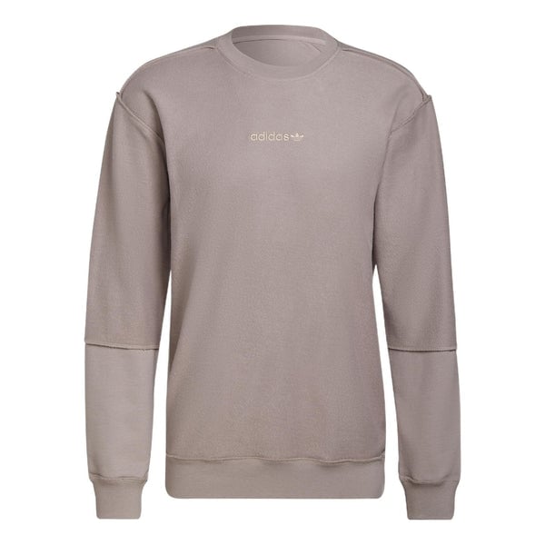 

Толстовка Men's adidas originals Solid Color Round Neck Pullover Light Grey, мультиколор