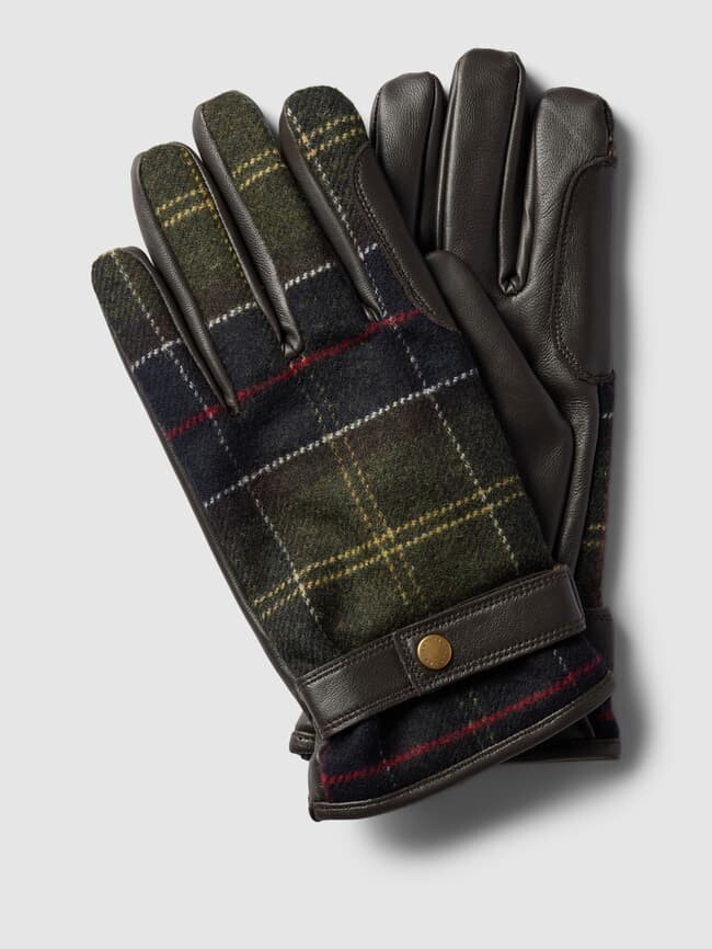 

Кожаные перчатки с регулируемым ремешком, модель NEWBROUGH Barbour, зеленый