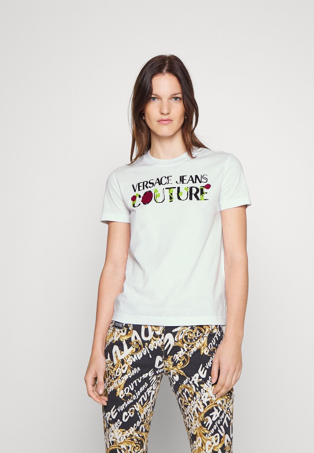 

Футболка с принтом Versace Jeans Couture, белый