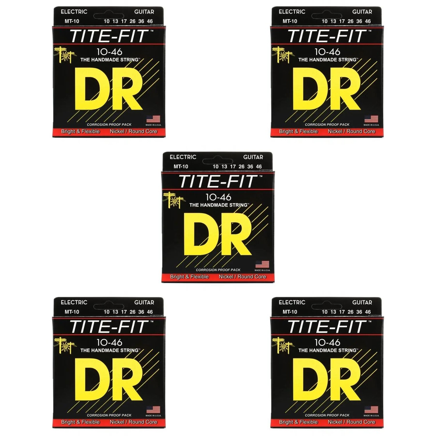 

Струны для электрогитары с компрессионной обмоткой DR Strings MT-10 Tite-Fit — .010–.046, средние (5 шт.)