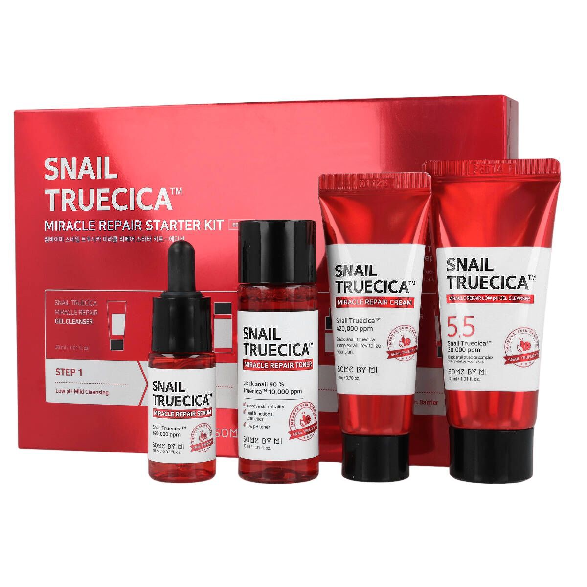 Набор миниатюр для проблемной кожи: сыворотка Some By Mi Snail Truecica, 30 мл somebymi snail truecica miracle repair cream 60g
