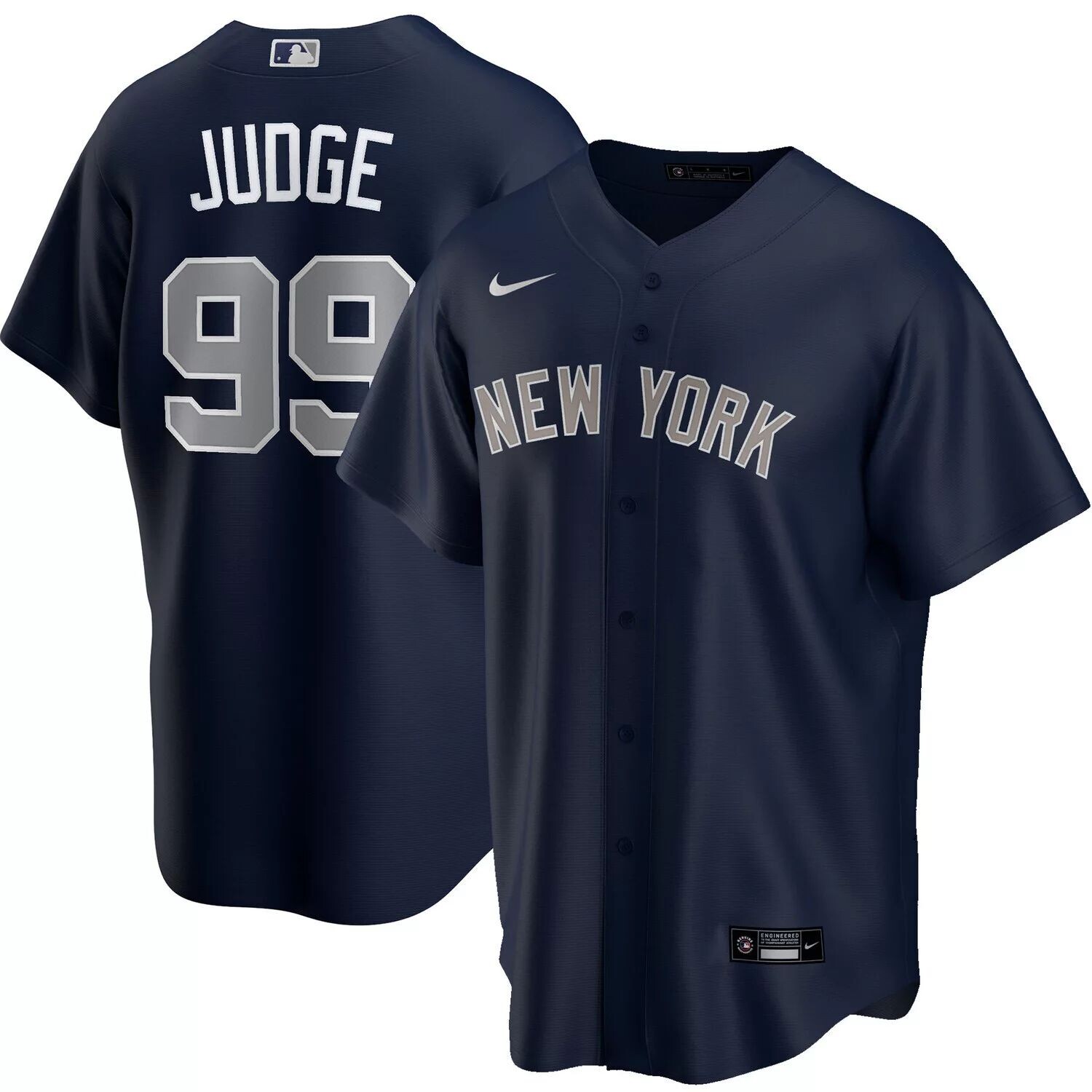 

Мужская футболка Aaron Judge Navy New York Yankees с альтернативной копией имени игрока Nike