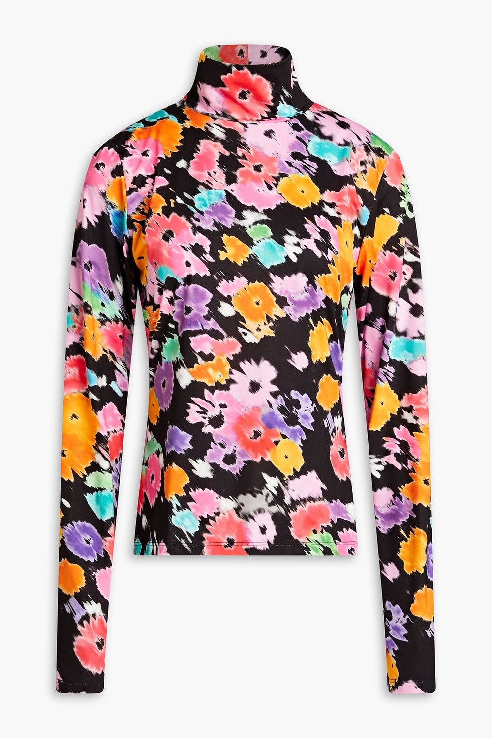 

Трикотажная водолазка с цветочным принтом MSGM, розовый