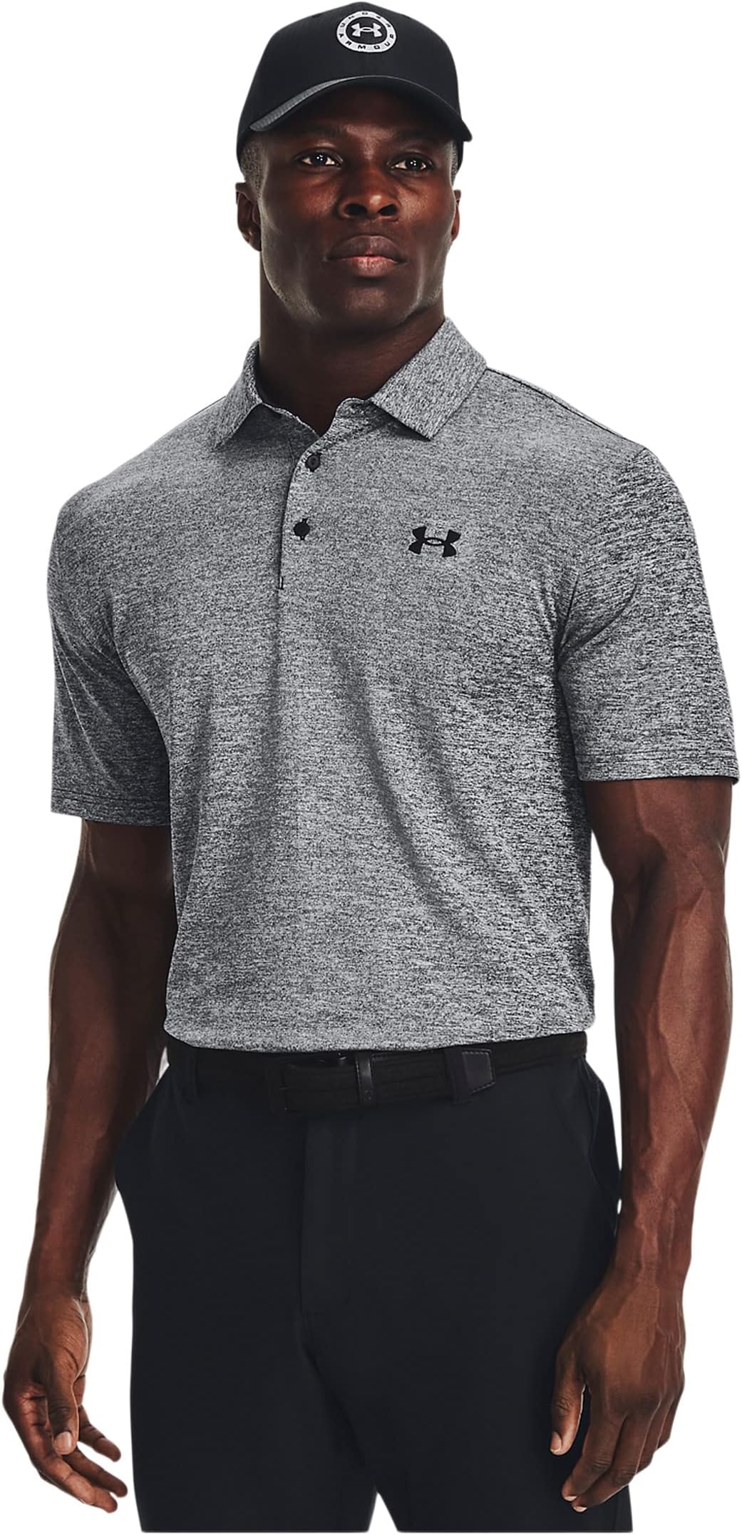 Рубашка-поло Playoff Polo 3.0 Under Armour Golf, цвет Black/White/Black