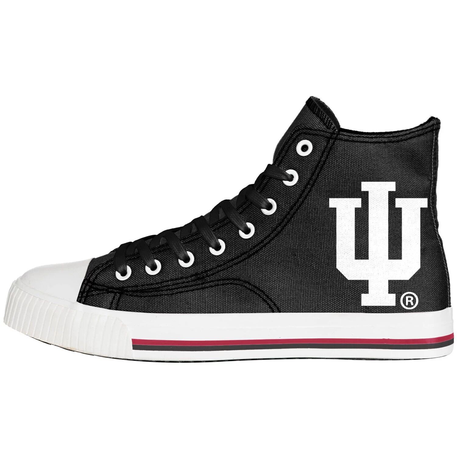 

Мужские высокие парусиновые туфли с большим логотипом FOCO Indiana Hoosiers