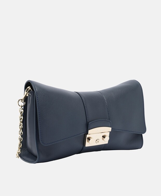 

Кожаная сумка через плечо Furla, синий