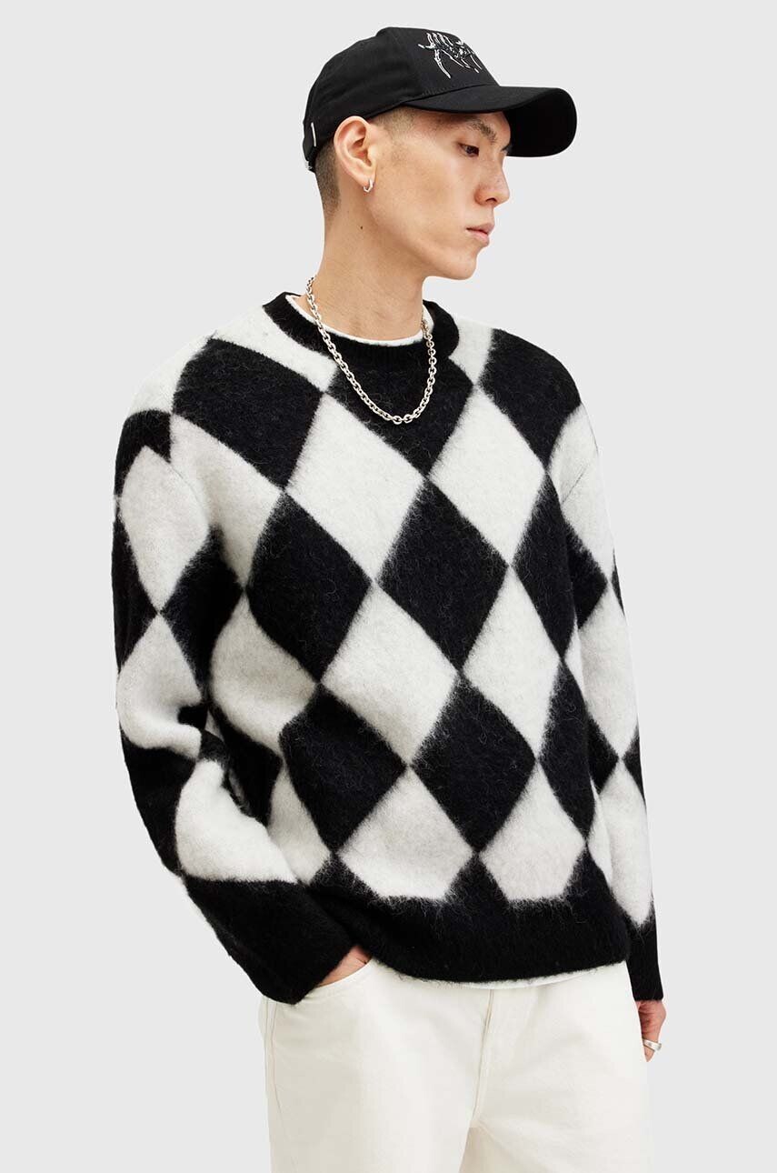 

Свитер из шерсти AllSaints JOKER CREW, черный