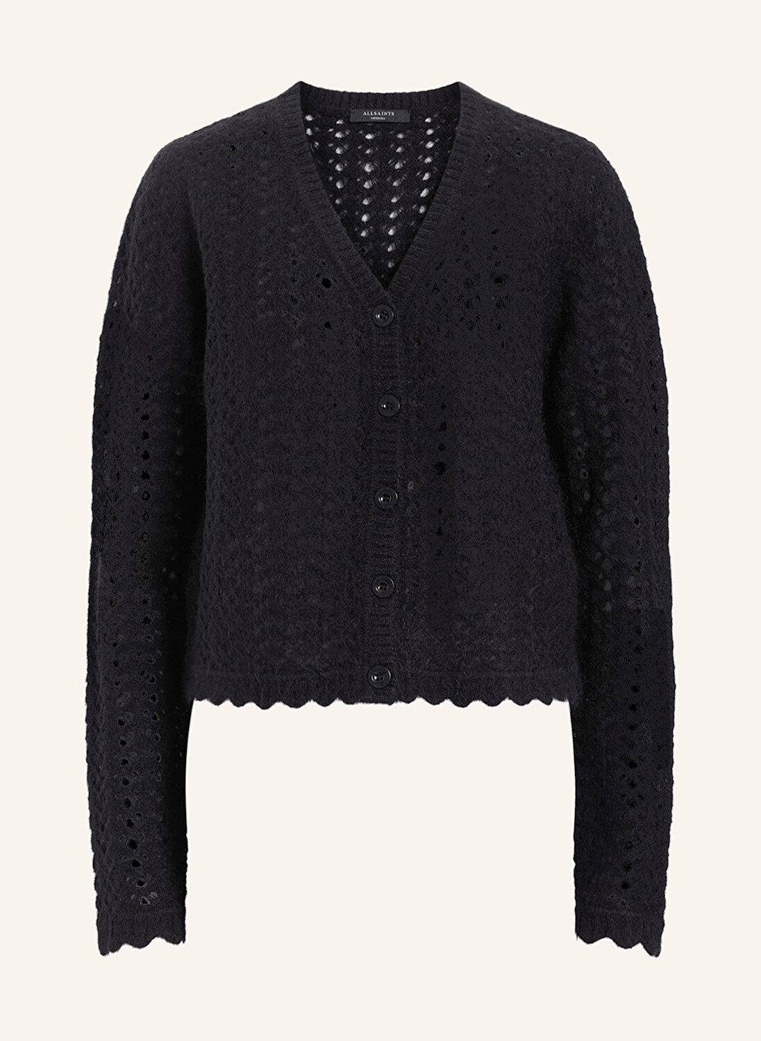 

Кардиган Vivian с мохером Allsaints, черный