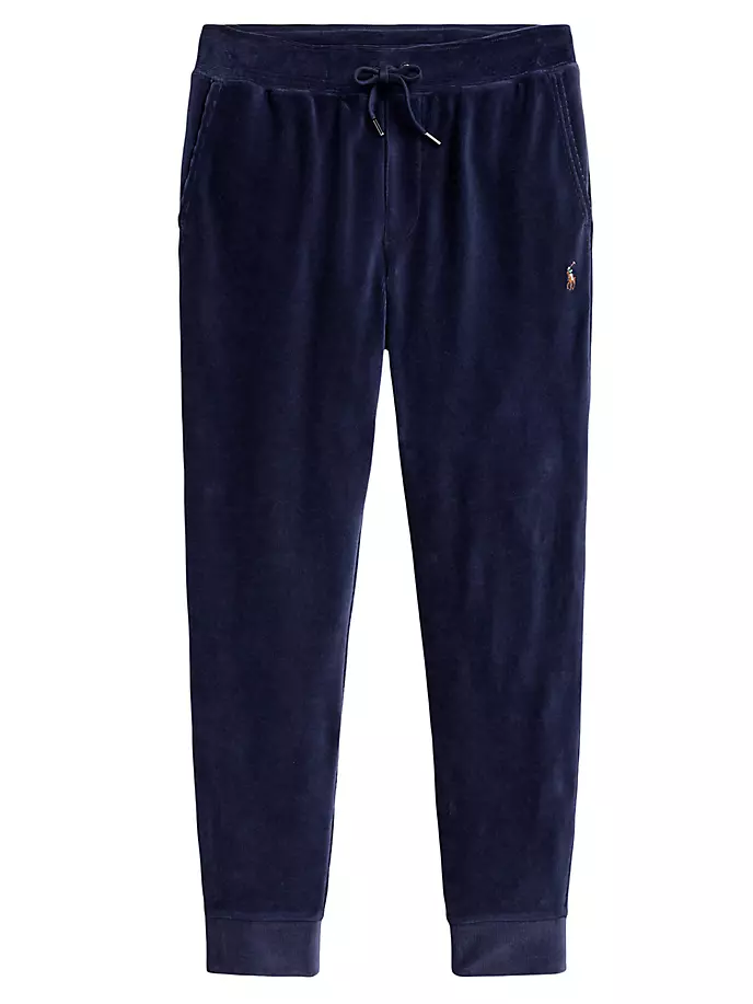 

Вельветовые спортивные штаны с завязками Polo Ralph Lauren, цвет newport navy