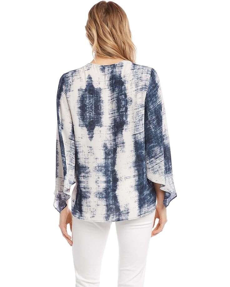 

Топ Karen Kane Angle Sleeve Crossover Top, цвет Print