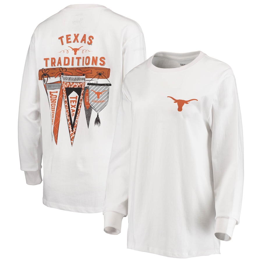 

Футболка с длинным рукавом Pressbox Texas Longhorns, белый