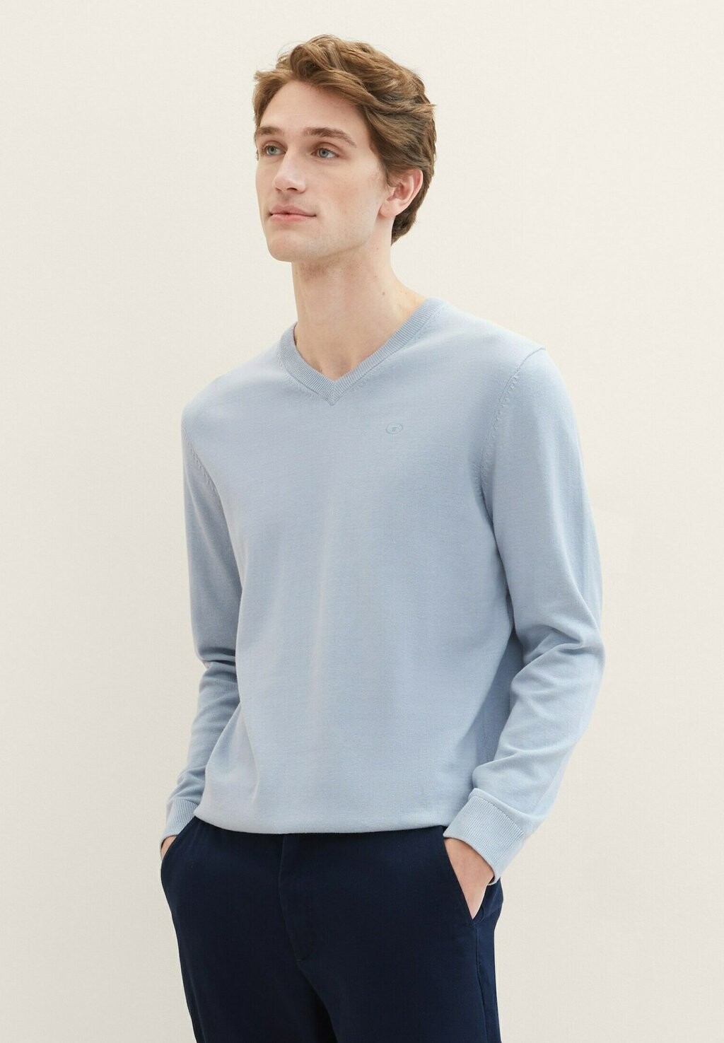 

Вязаный свитер TOM TAILOR, цвет foggy blue