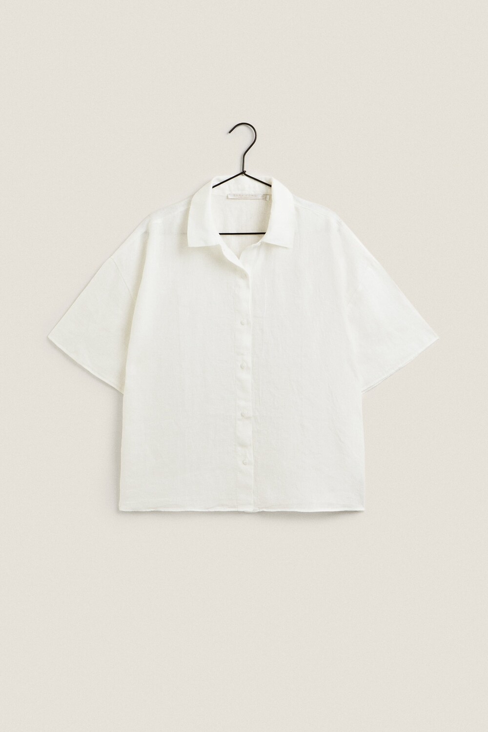 

Льняная рубашка Zara, экрю