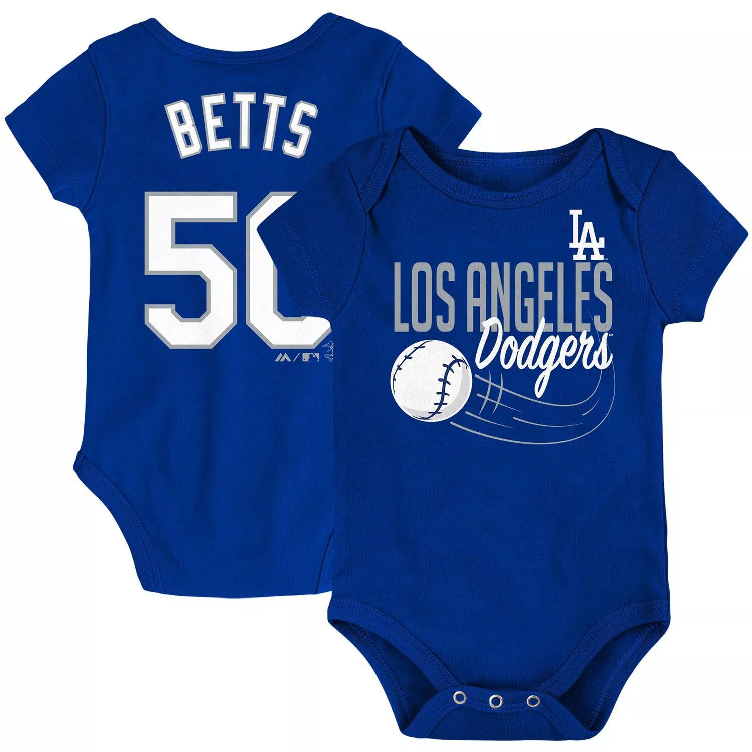 

Боди Mookie Betts Royal Los Angeles Dodgers для новорожденных и младенцев с именем и номером Outerstuff