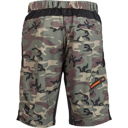 

Шорты с камуфляжным принтом Ether мужские ZOIC, цвет Green Camo Black Zip