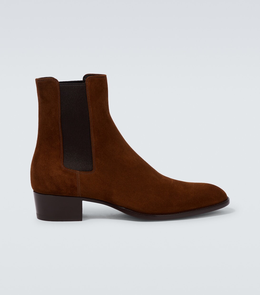 

Замшевые ботинки челси Wyatt Saint Laurent, коричневый