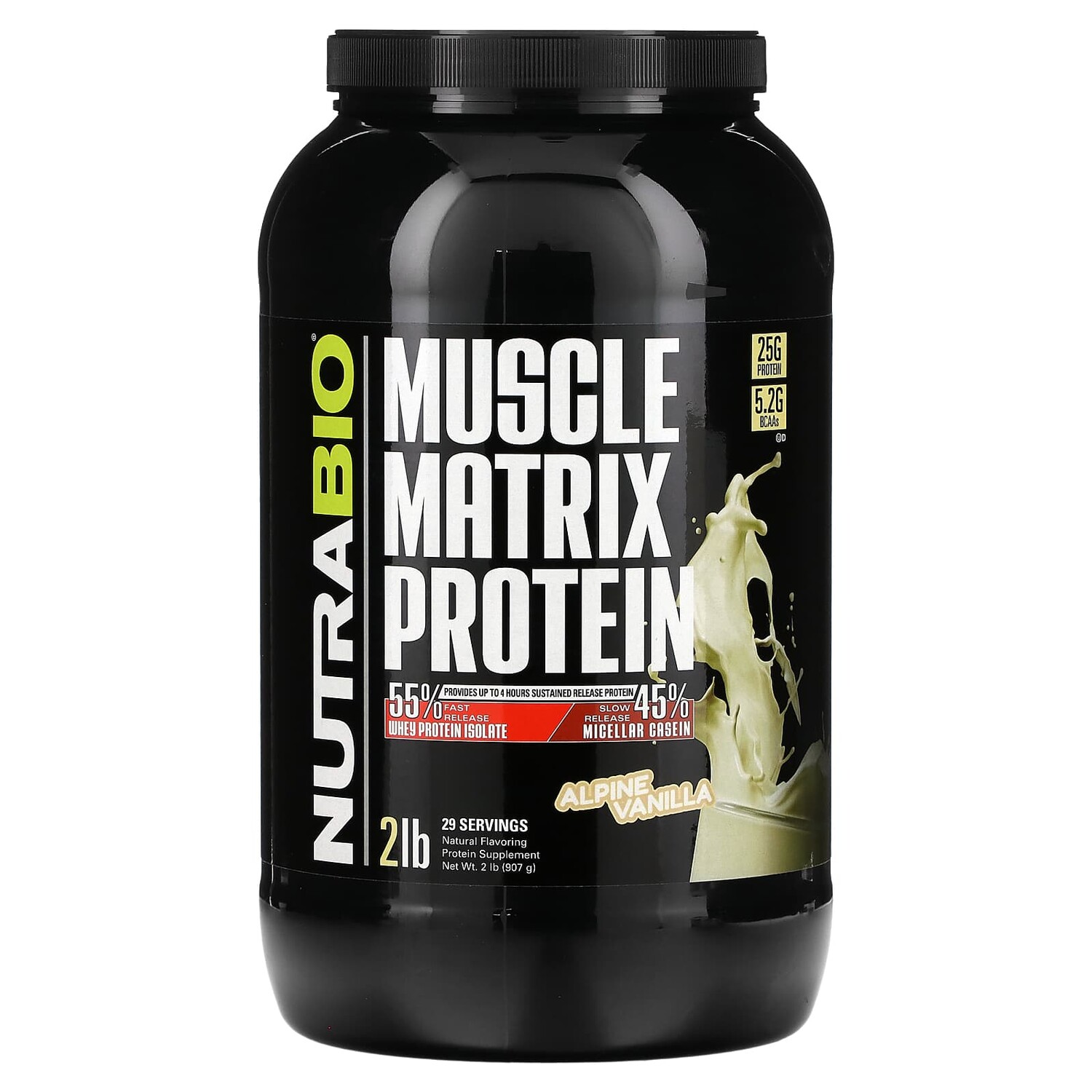 

Muscle Matrix Protein, альпийская ваниль, 907 г (2 фунта), NutraBio
